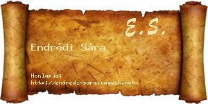 Endrédi Sára névjegykártya